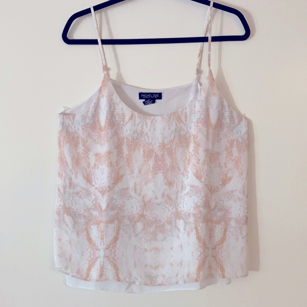 Rachel Zoe Snake Skin Spaghetti Strap Tank